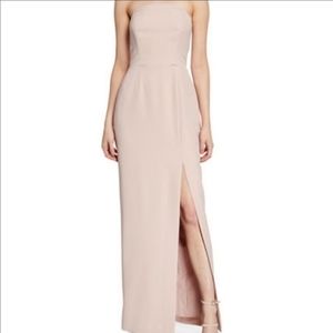 NEW WAYF PINK MILA STRAPLESS GOWN - Med